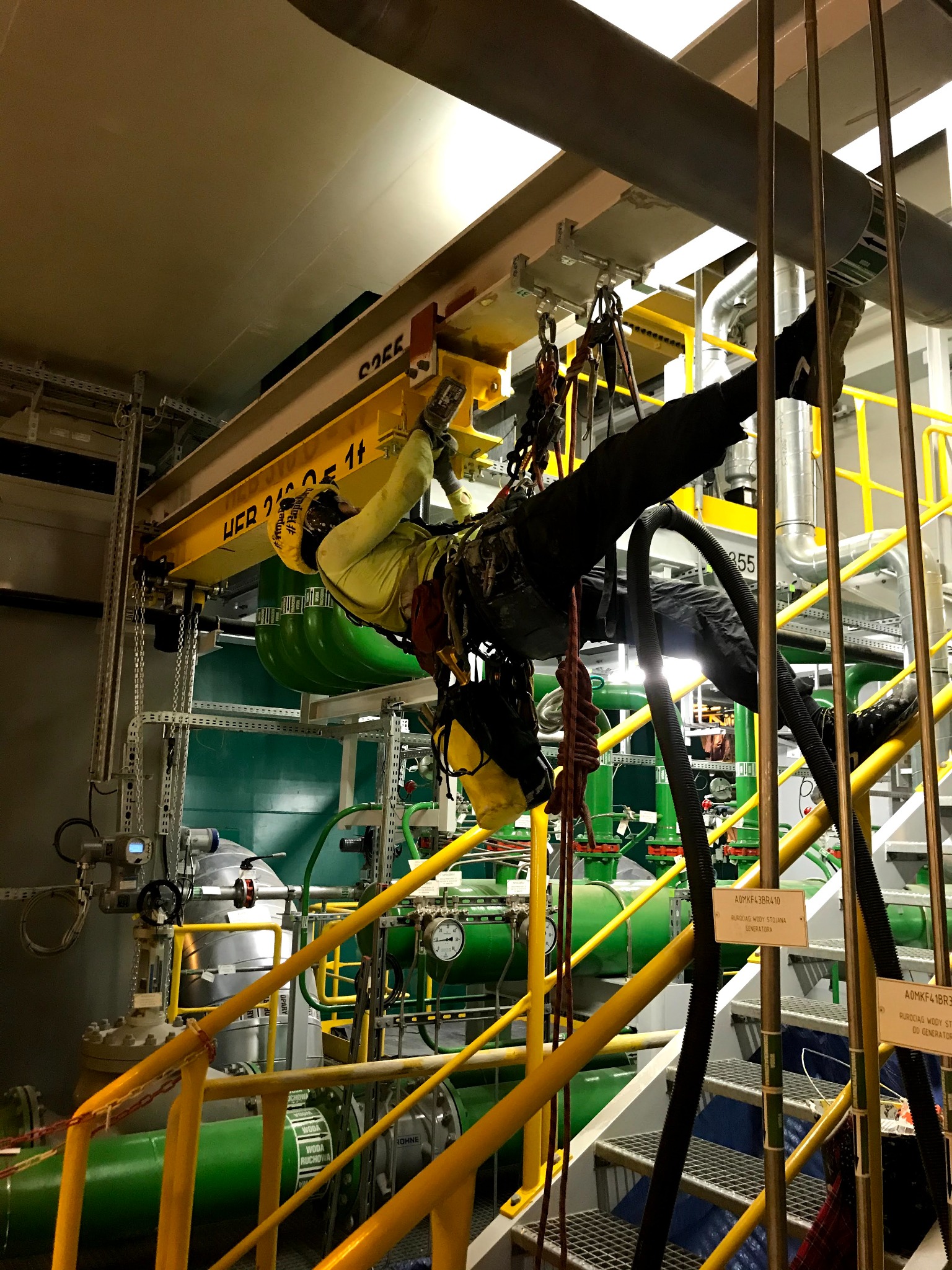 Opole, elektrownia PGE. Mycie konstrukcji stalowych, pracy antykorozyjne, farbowanie metalowych konstrukcji.