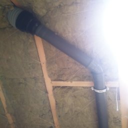 Ostatnio wykonany projekt w domu szkieletowym podłączenie CWU - cyrkulacja wody ciepłej, podłączenia wodno-kanalizacyjne oraz centralne ogrzewanie