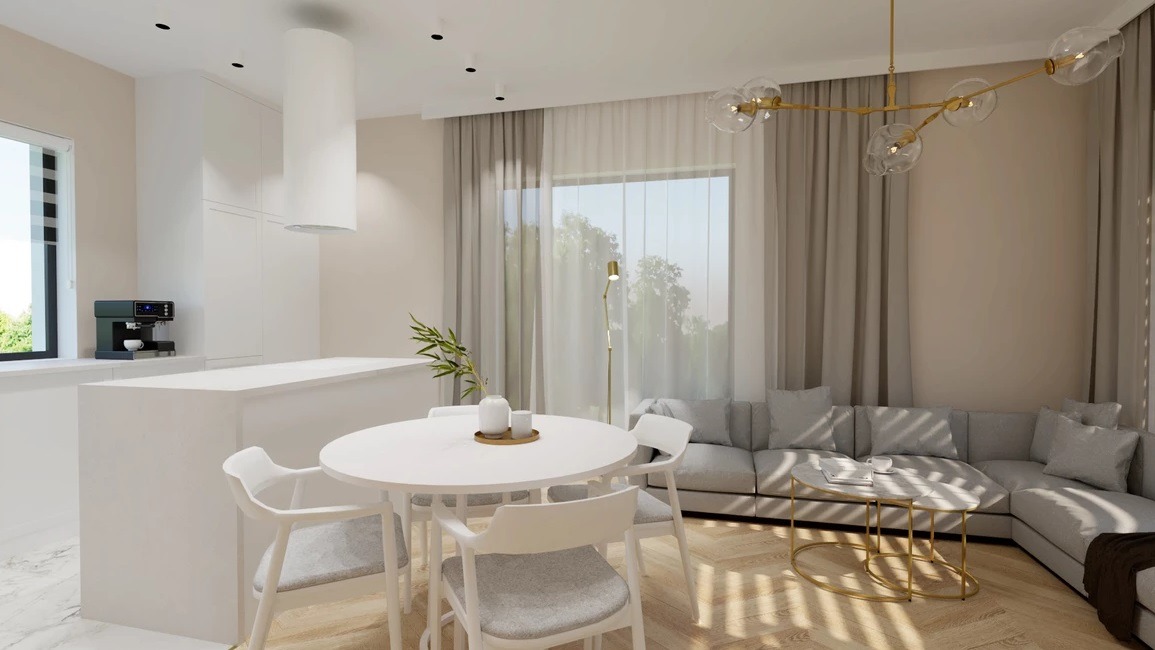 Salon z aneksem kuchennym