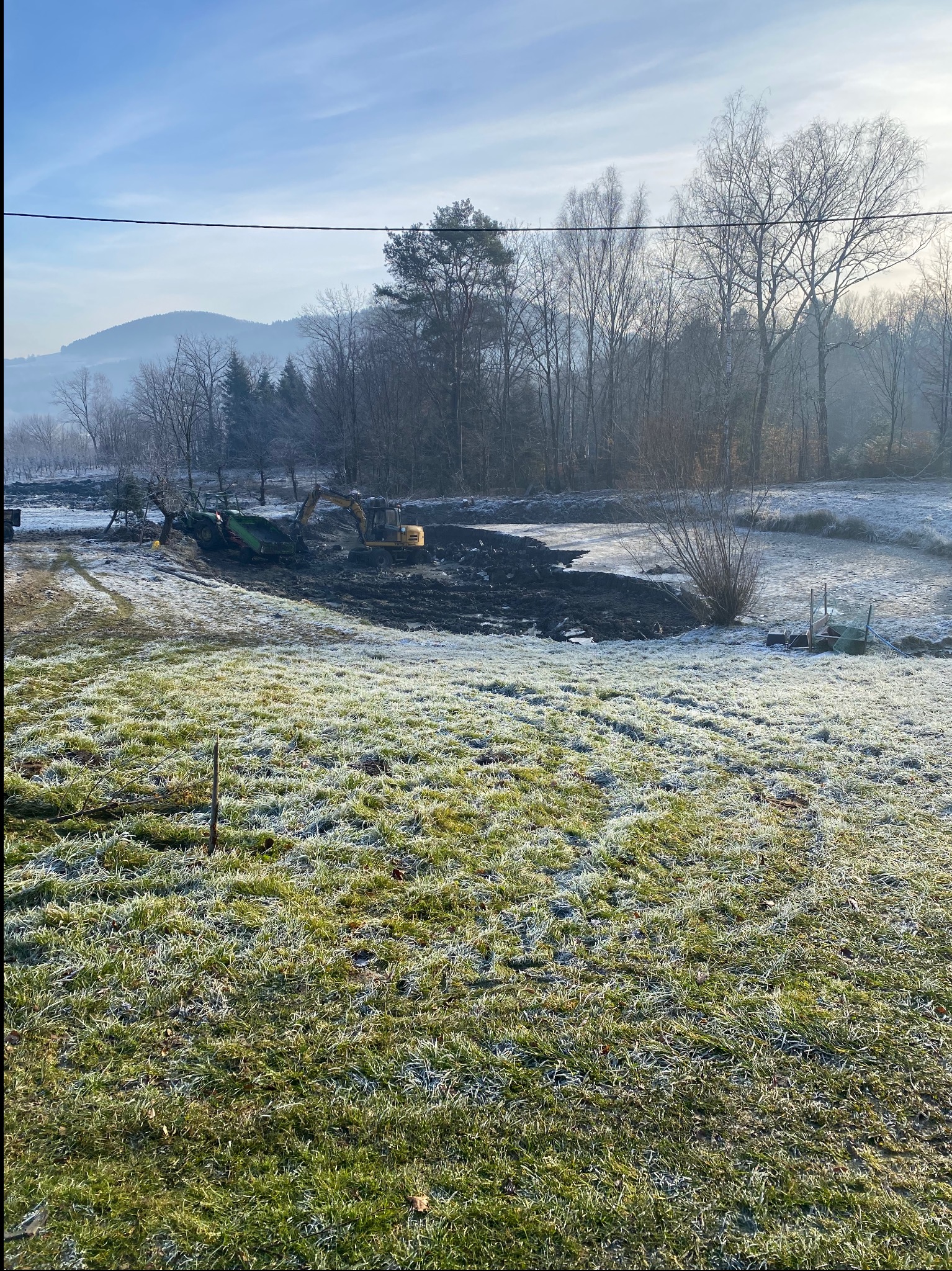 Odmulanie stawu rybnego