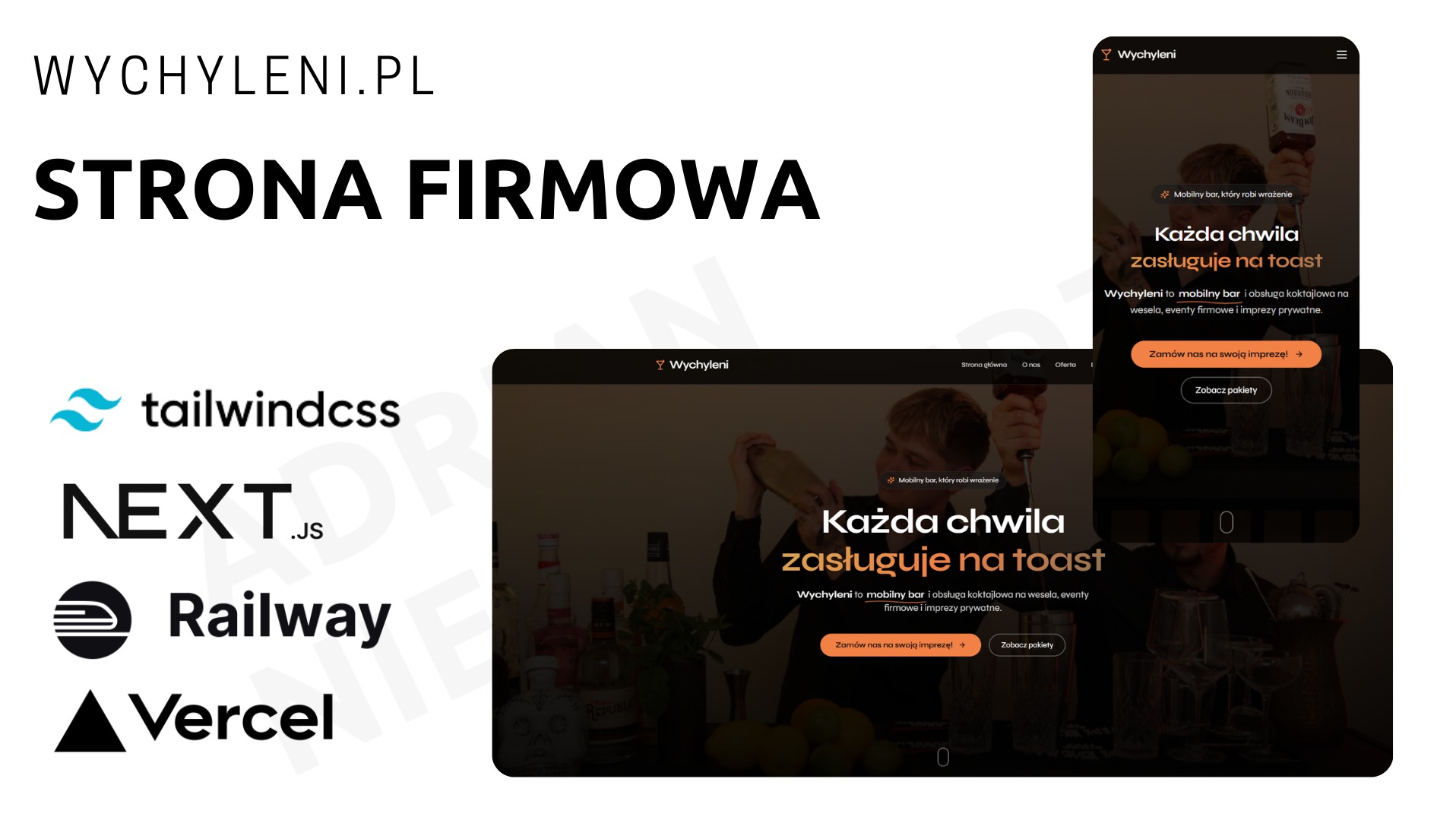 Strona internetowa dla Mobilnego baru na imprezy dla Panów z Wrocławia