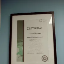 Certyfikat - Implantologia zdobyta w Niemczech - 2016 (międzynarodowa specializacja)