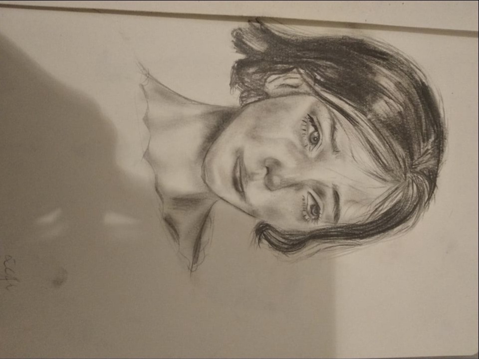 portret wykonany ołówkiem (nie na sprzedaż) mający poakzać moje umiętności