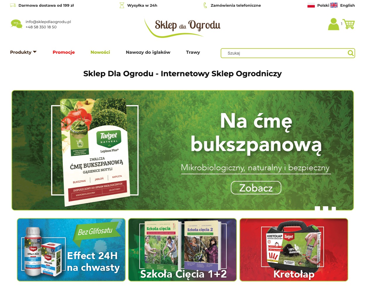 Sklep Dla Ogrodu – Obsługa i Realizacja