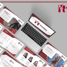 Business Partners Club - Prezentacja wizualna projektów studia gier komputerowych na laptopie i dokumentach, widoczne grafiki koncepcyjne, roadmapa, budżet i sylwetki kluczowych osób.