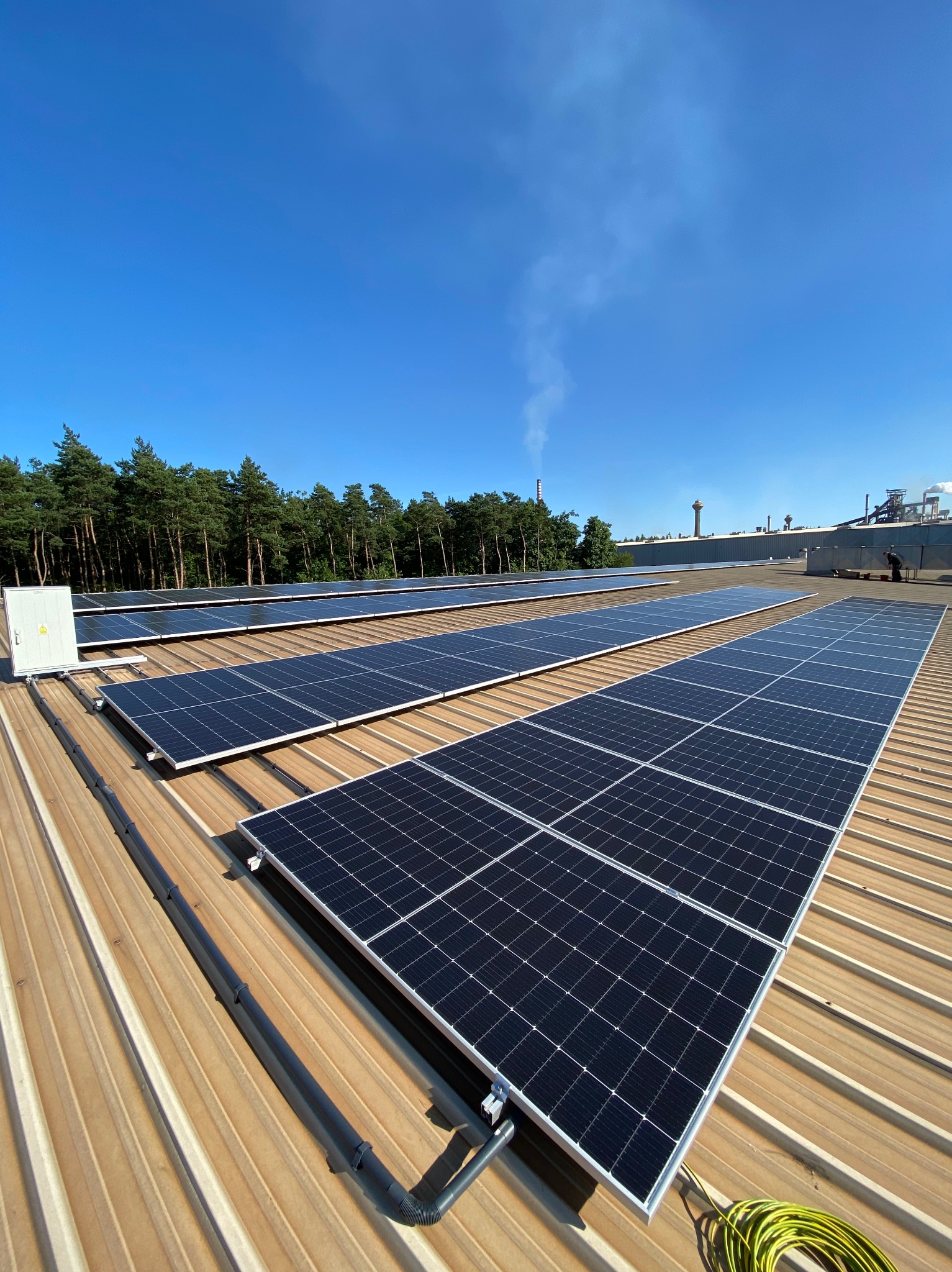 Fotowoltaika mocy 50kW montowana na dachu