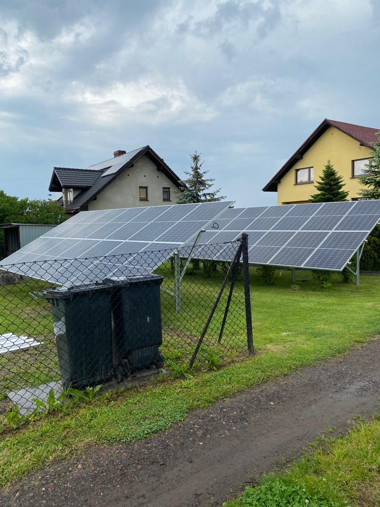 Fotowoltaika mocy 10kW montowana na ziemi bez betonowania