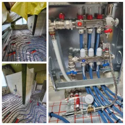 ogrzewanie podłogowe zakończone próbą ciśnienia