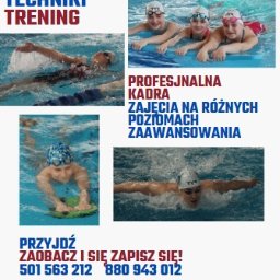 Zapraszamy na naukę pływania i doskonalenie sportowych technik pływania. 