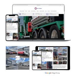 Projekt strony internetowej, wizytówka Google oraz sesja zdjęciowa dla serwisu samochodów ciężarowych w Murowanej Goślinie