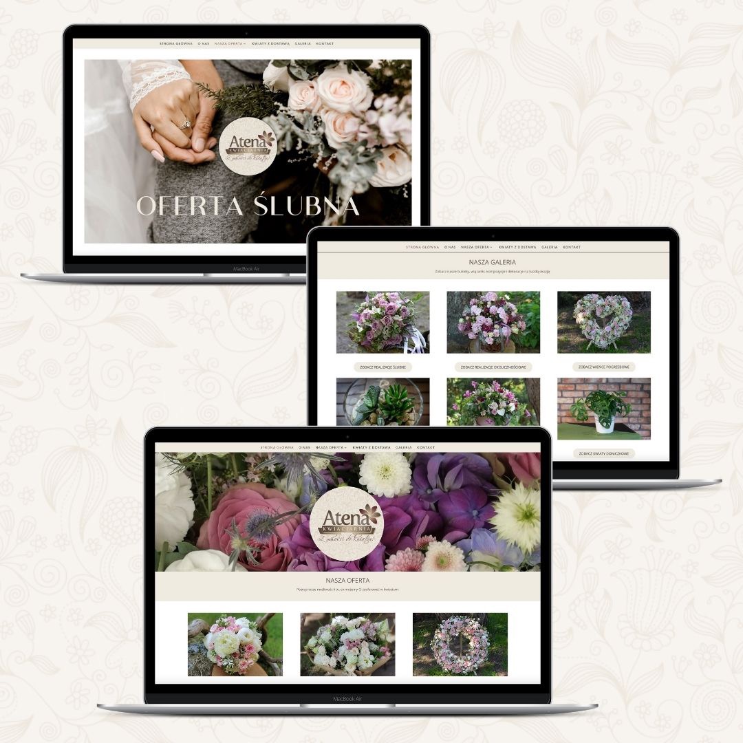 Projekt strony internetowej kwiaciarni w Luboniu