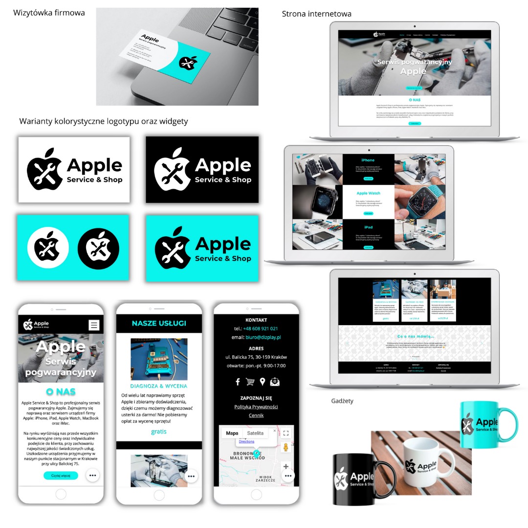 Identyfikacja wizualna dla serwisu urządzeń Apple
