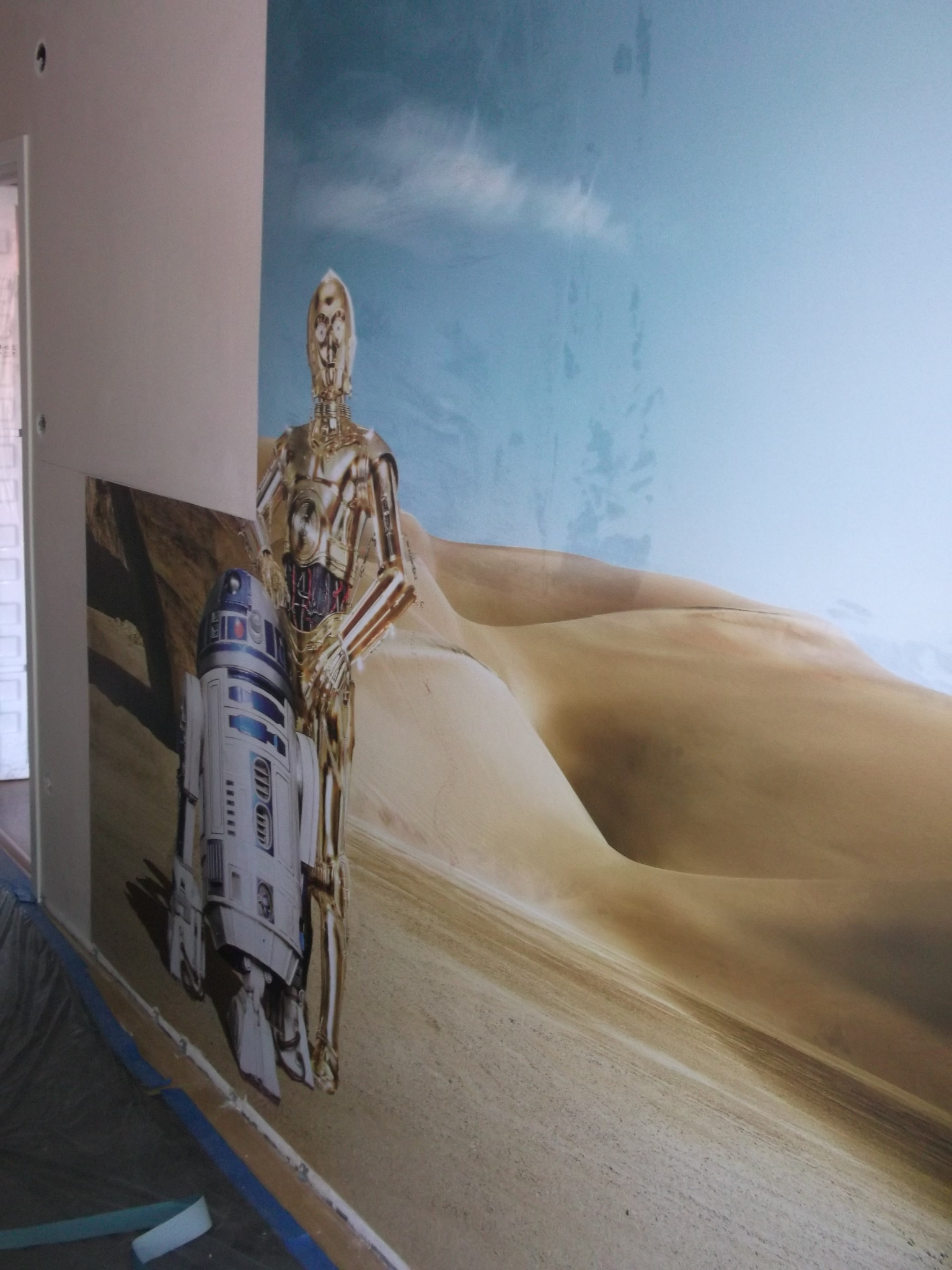 naklejanie fototapety