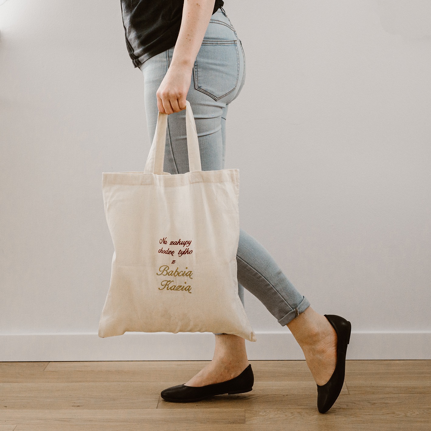 torba na zakupy Twój haft Twój napis