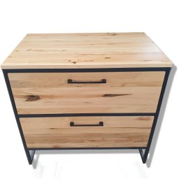 FS Drewno Filip Sak - Szafka łazienkowa ze stali i buka.