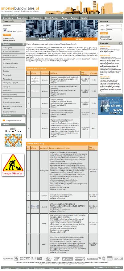 Serwis ogłoszeń, zleceń i usług budowlanych - sprzedam