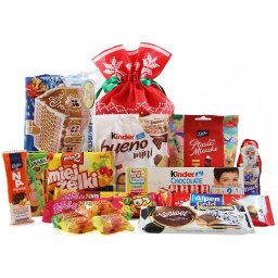 Paczka ze słodyczami dla dzieci na Święta