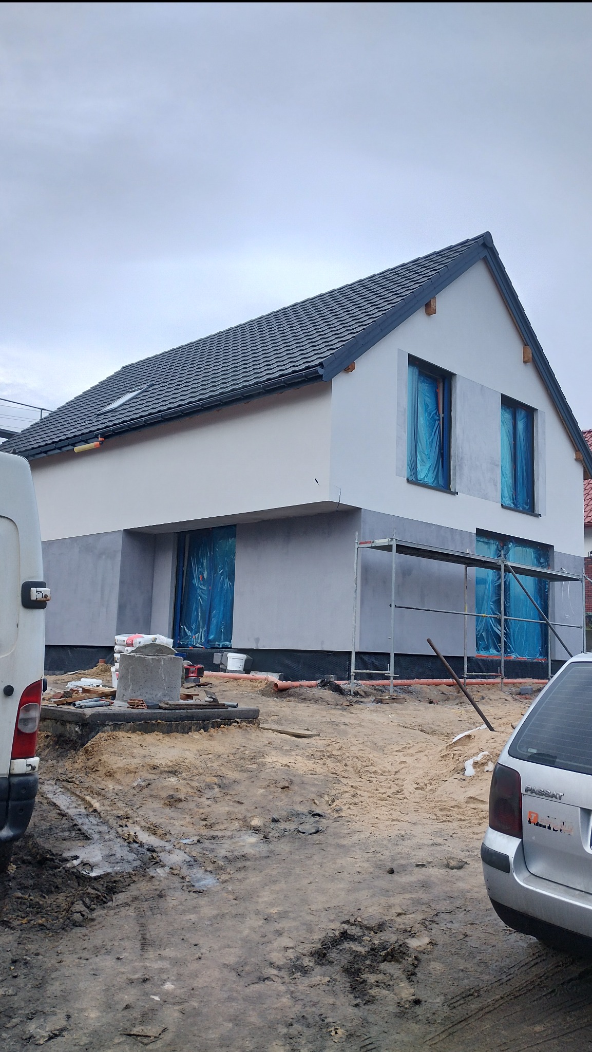 Osiedle Majowe w Mysłowicach. Roboty elewacyjne.