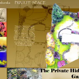 Koncepcja ogrodu w formie akwareli, prezentująca widok z góry na dom z ogrodem, z zaznaczonymi ścieżkami, rabatami kwiatowymi i elementami małej architektury, na tle szkicu zagospodarowania terenu.