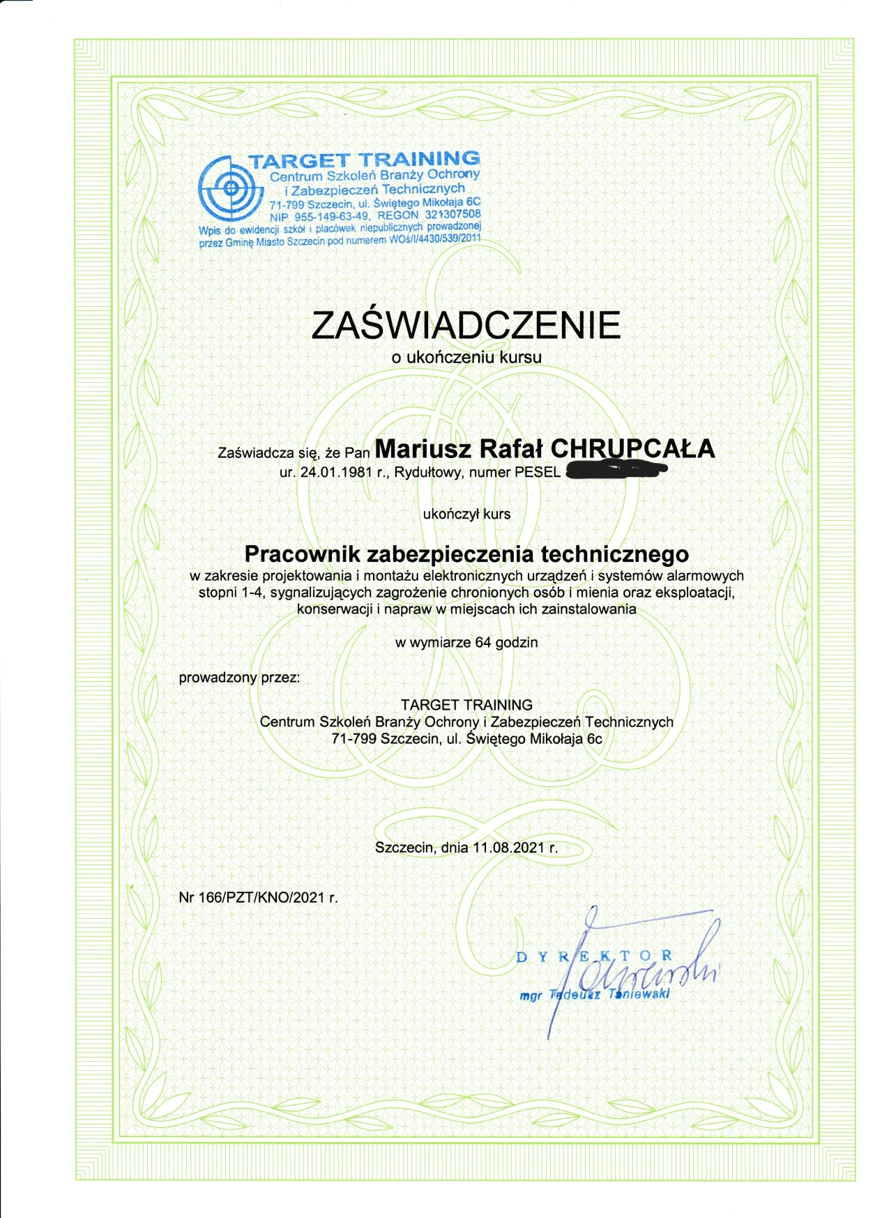 Kwalifikacje zawodowe uprawniające do wykonywania usług ochrony mienia objęte rygorystycznym prawom Państwowym