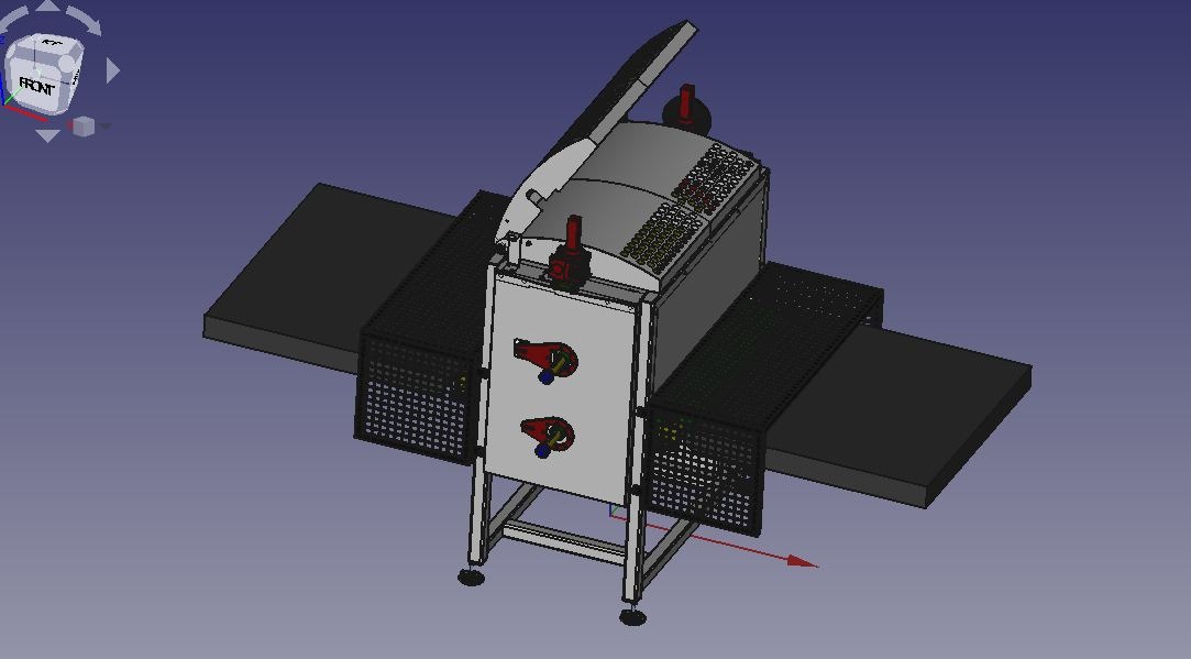 Wciskarka bębnowa na potrzeby przemysłu meblowego.