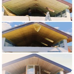 M&M PUR - Izolacja piana PUR, położenie folii paroizolacyjnej, założenie boazerii drewnianej( 2dni 80m2)