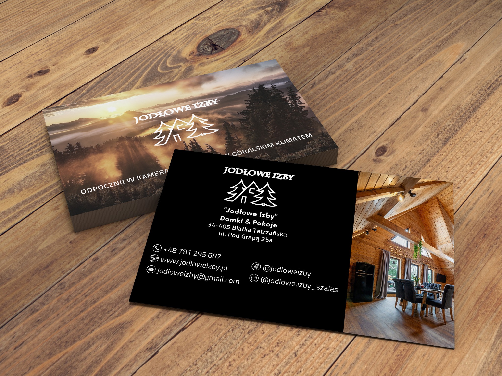 Jodłowe Izby - projekt wizytówki