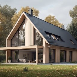 Projekt architektoniczny dwukondygnacyjnego domu jednorodzinnego o powierzchni ok. 240 m2. Ze względu na lokalizację obiektu na terenie podmiejskim zdecydowaliśmy na prostą formę w stylu „nowoczesnej stodoły”. 