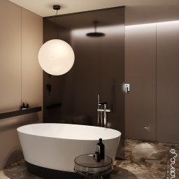 Projekt łazienki w domu jednorodzinnym, styl nowoczesny