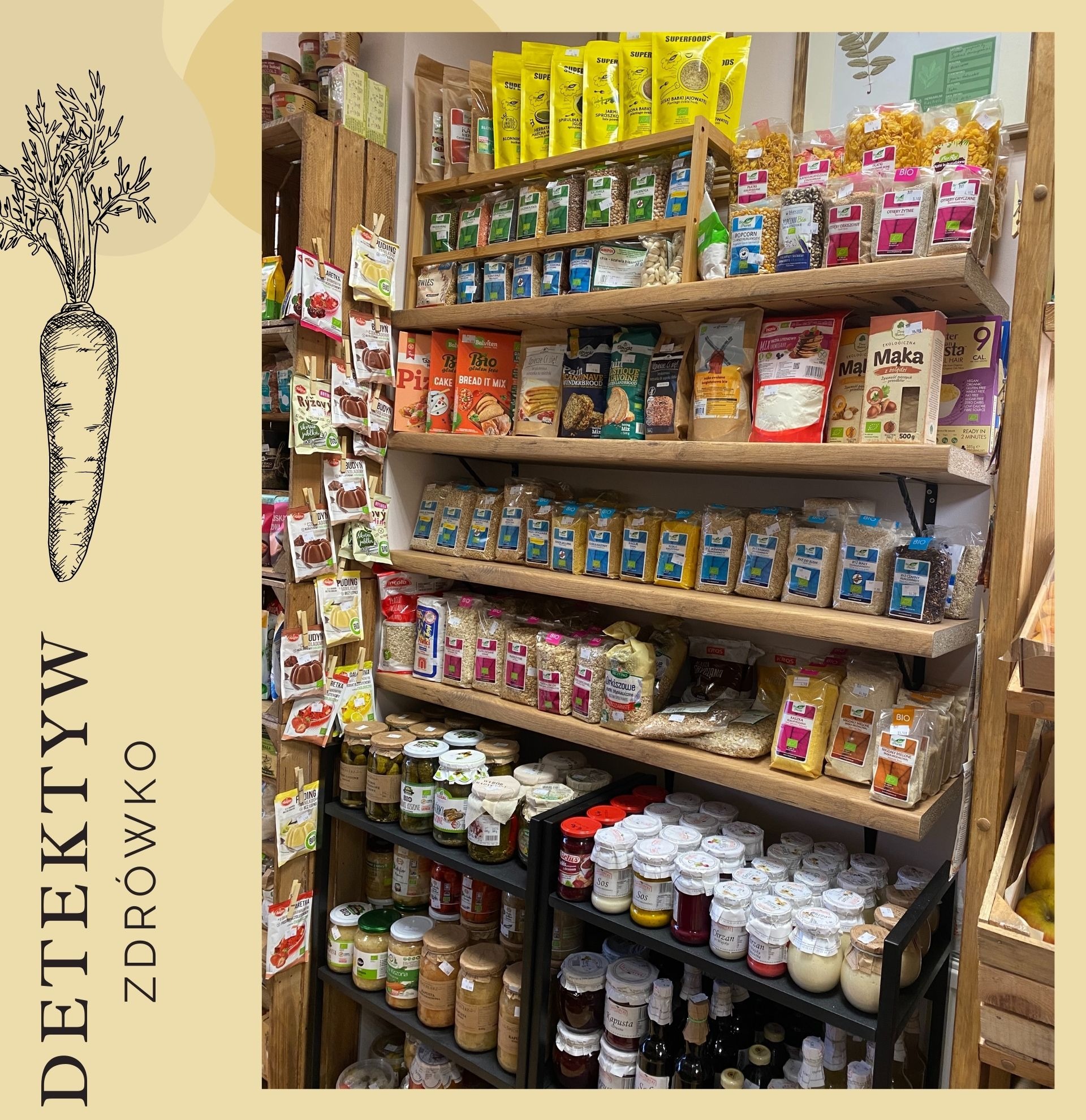 Sklep ze zdrową żywnością Detektyw Zdrówko - produkty sypkie