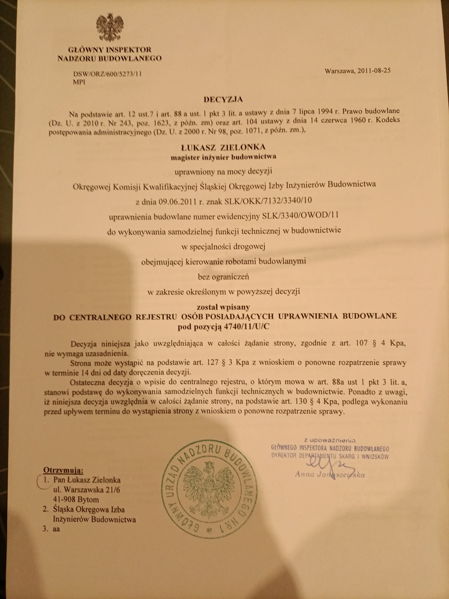 Uprawnienia Budowlane