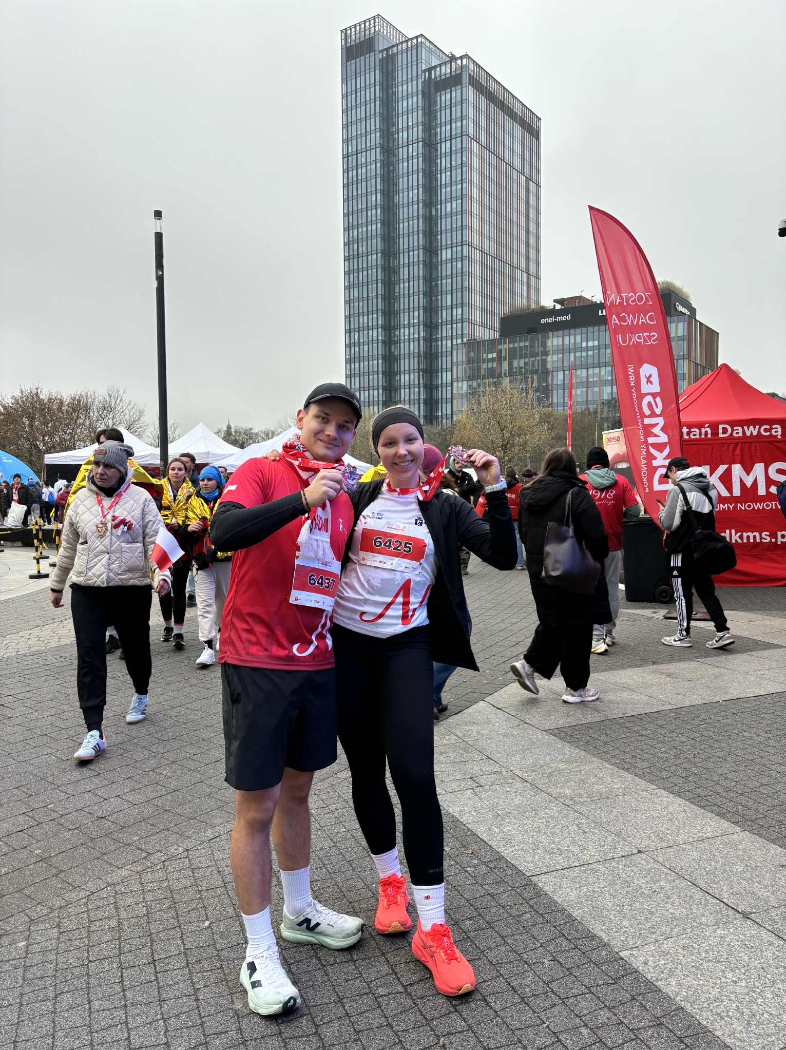 Wojtek I Agnieszka poprawiony rekord życiowy z 80 min na 55 minut w biegu na 10km.