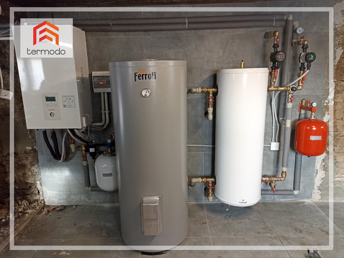 Modernizacja kotłowni i montaż pompy ciepła Panasonic T-Cap 12kW z zasobnikiem c.w.u. i buforem c.o.