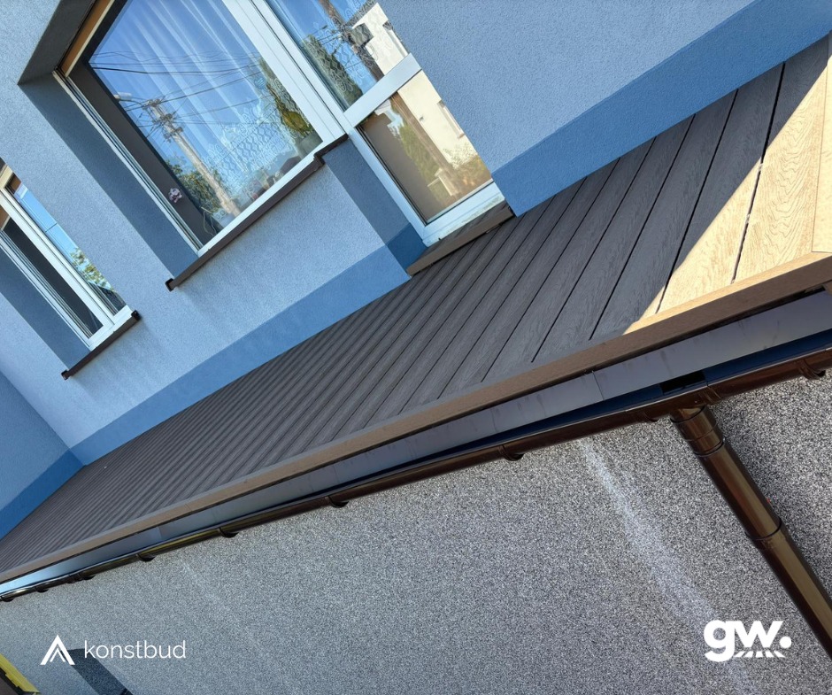 Realizacja tarasu z deski kompozytowej Ride Joy Iris.