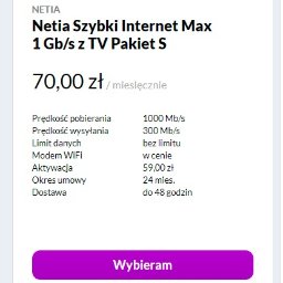 *** TeleGuru.pl ***

Szybki Internet Netia 1 Gb/s z Podstawową Telewizją w cenie

*****  Netia  *****
* Internet 1 Gb/s *

Zamów bezpłatnie tę ofertę na *** TeleGuru.pl ***