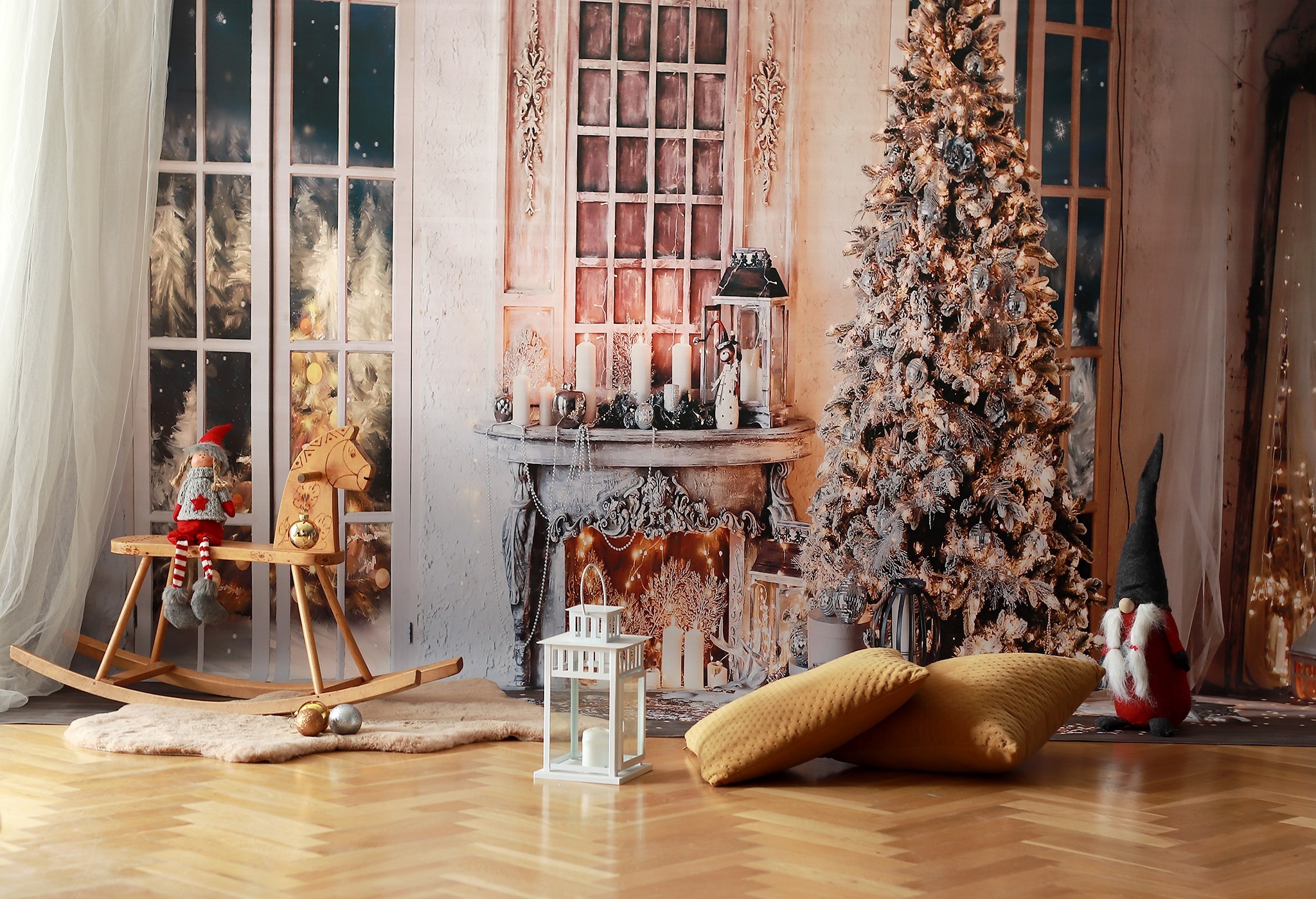 Świąteczna scena na świąteczne sesje 2021.