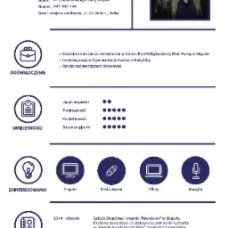 Wizytówki jako takiej nie posiadam, dlatego przesyłam moje CV