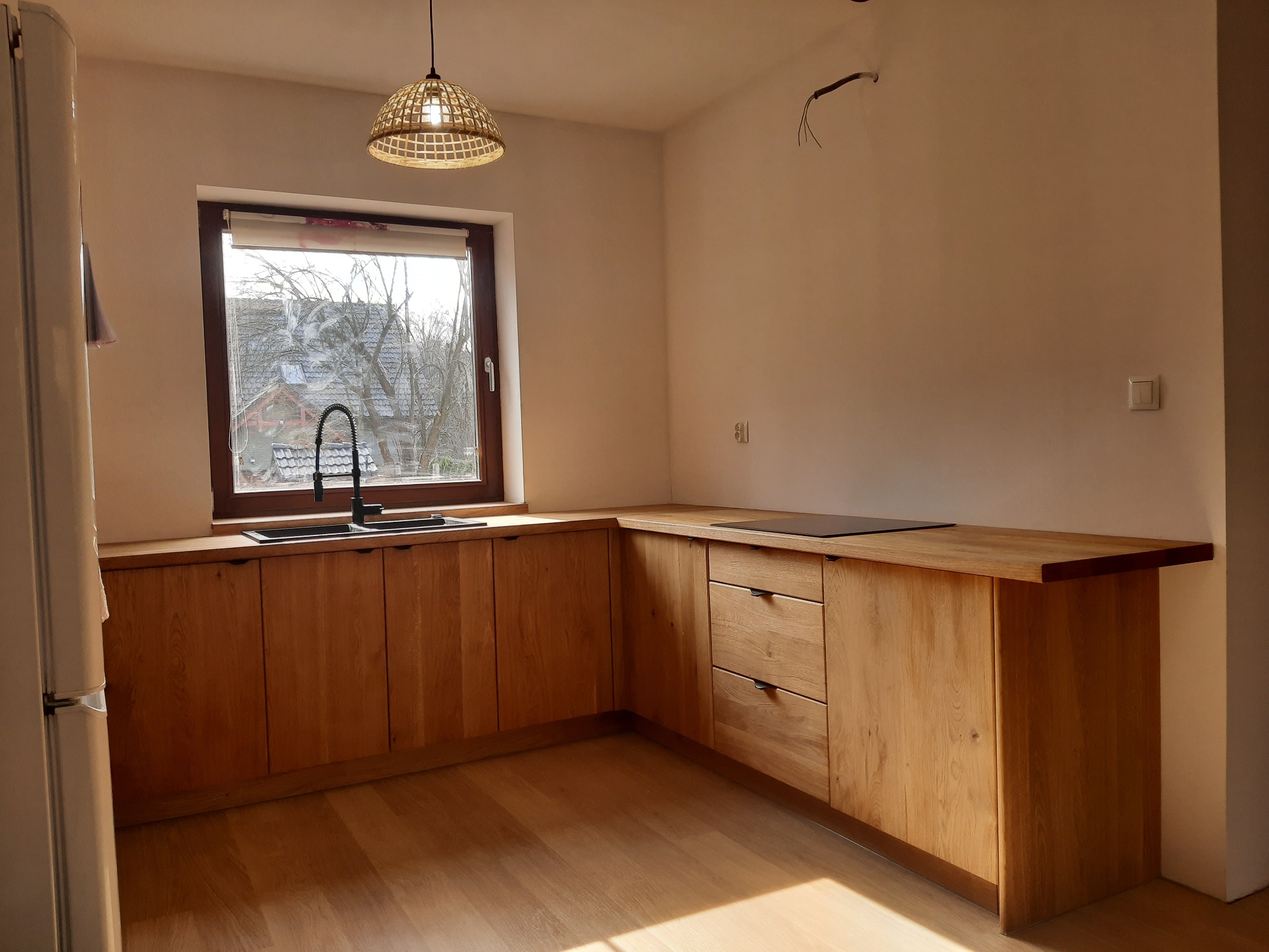 Kuchnia z litego dębu robiona na zamówienie. Wszystkie blaty i fronty z pod mojej ręki :)