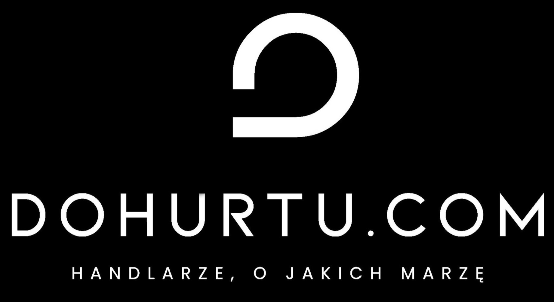 Logo DOHURTU.COM na czarnym tle z hasłem 'Handlarze, o jakich marzę'.