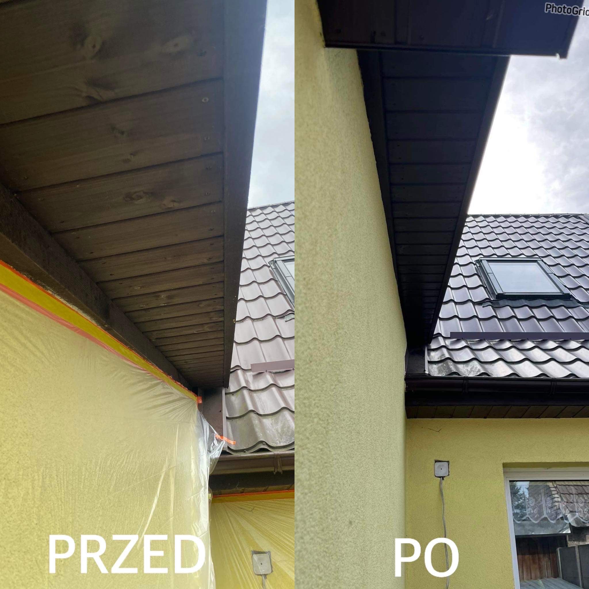 Malowanie podbitki farbą żywiczną