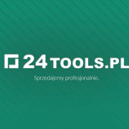 dConcept-agency.pl - Agencja Marketingowa - Grafika wizytówki reklamowej 24tools.pl, prezentująca białe logo i slogan 'Sprzedajemy profesjonalnie' na zielonym tle z ukośnymi paskami.