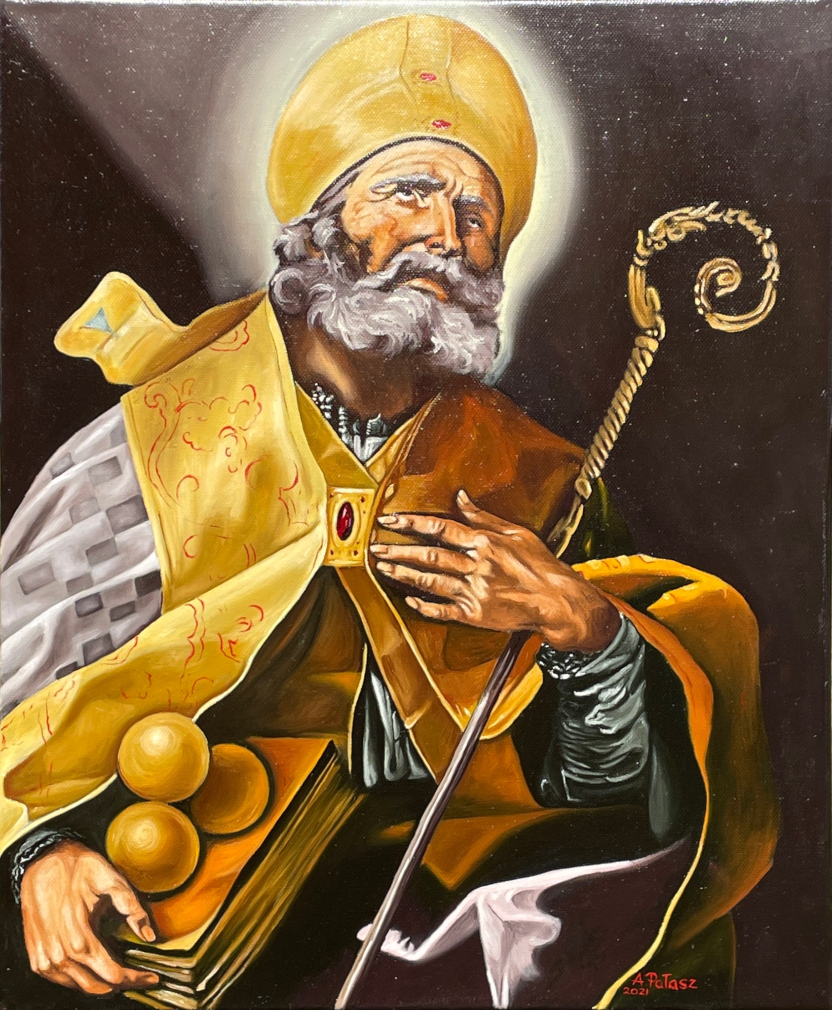 Św. Mikołaj (kopia), farby olejne na płótnie