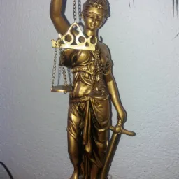 Temida - bogini i uosobienie sprawiedliwości, czuwa w mojej kancelarii nad przebiegiem prowadzonych przeze mnie spraw.