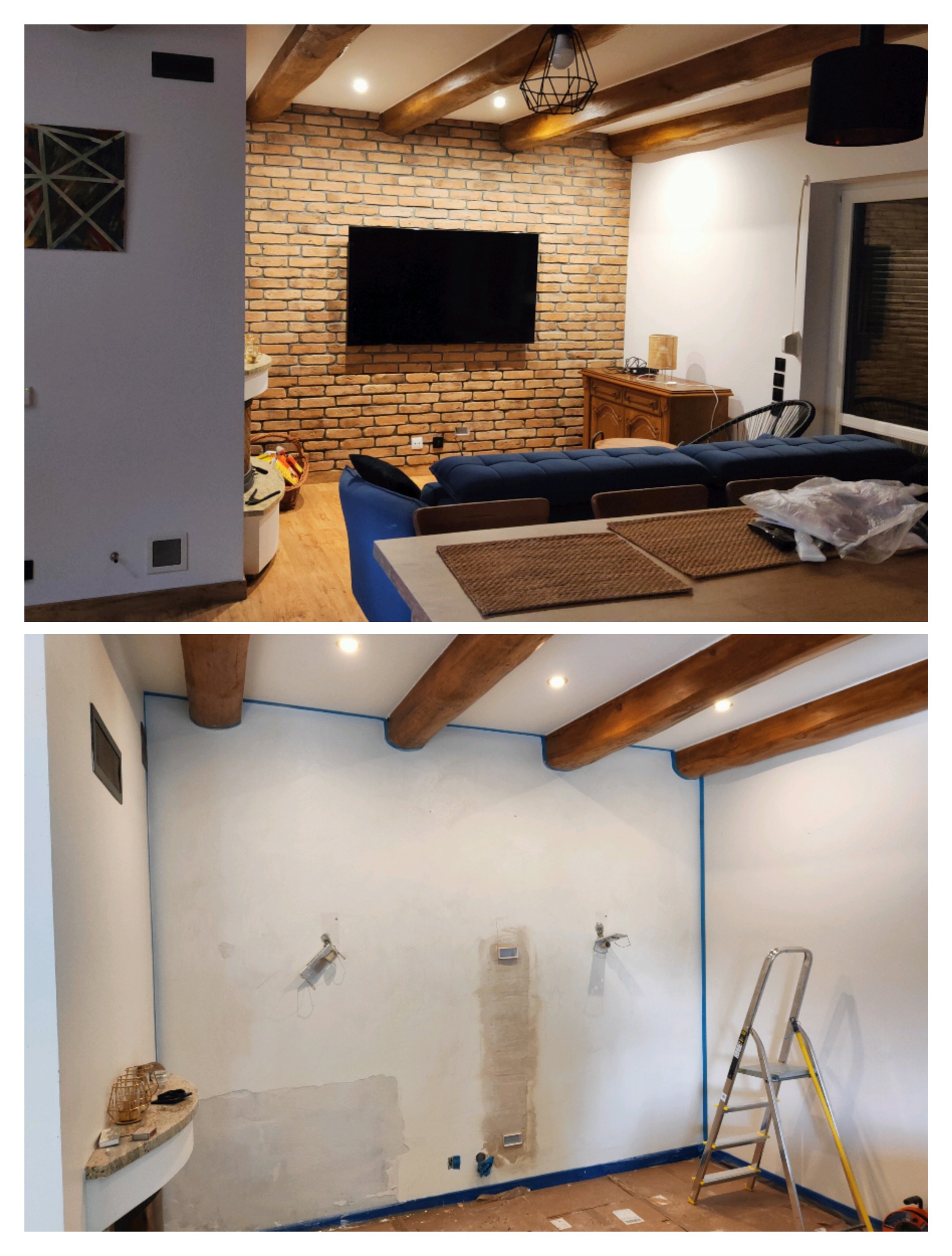 Ściana z cegiełki ...