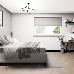 Sypialnia w stylu loftowym we Wrocławiu