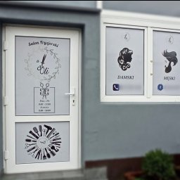 Projekt naklejek dla salonu fryzjerskiego