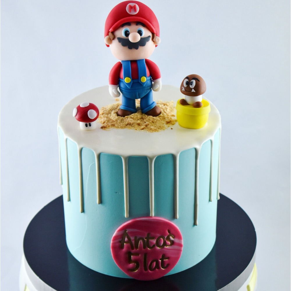 Tort urodzinowy na 5 latek mario