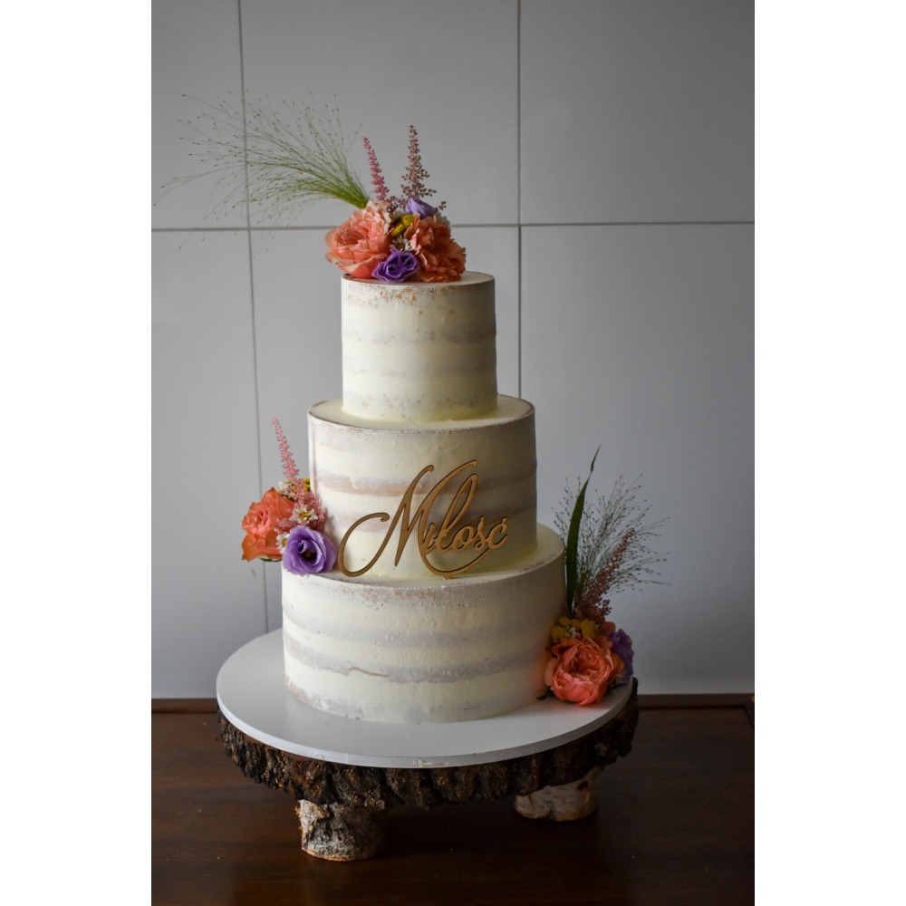 Tort na Wesele Piętrowy z Napisem