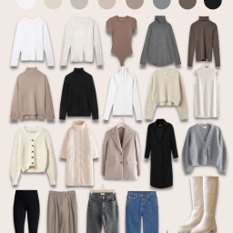 Przykładowa lista ubrań tworzących garderobę kapsułową na sezon jesień/zima, 20 ubrań pasujących do siebie daje możliwość stworzenia wielu stylizacji. Zapraszam do kontaktu:)