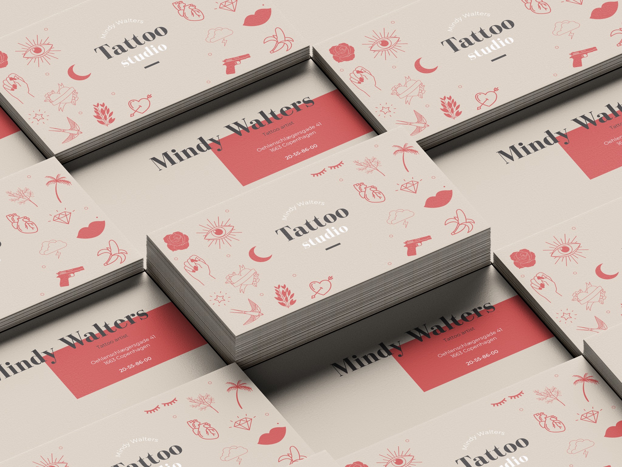 Wizytówki dla studia tatuażu
